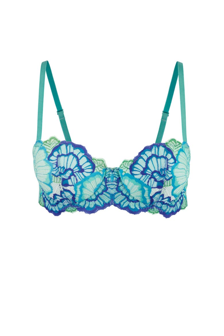 Colete Contour Balconette Bra, Alternate, color, Floral blue
