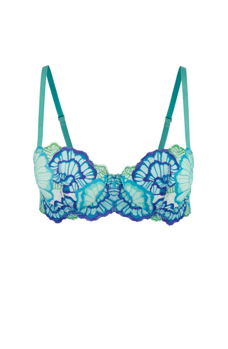 Adore Me Colete Contour Balconette Bra, Alternate, color, Floral Blue
