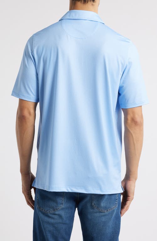 Johnston & Murphy Xc4® + Cool Degree™ Microprint Performance Golf Polo In Light Blue/white
