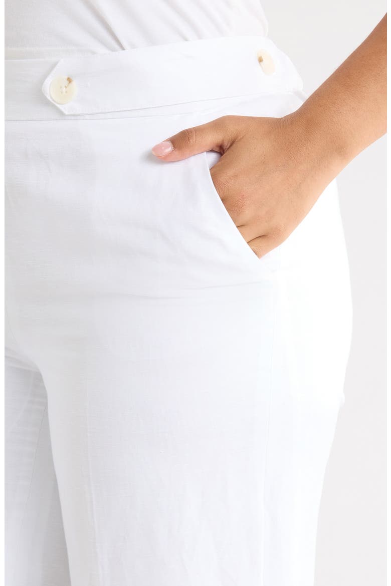 High Waist Wide Leg Pants, Alternate, color, CRISP WHITE