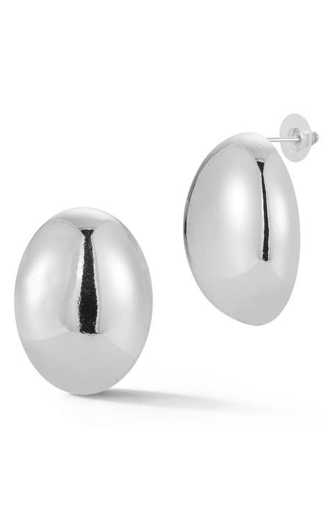 Oval Stud Earrings