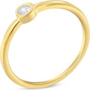 Haus of Brilliance 14K Yellow Gold Plated Silver Miracle Set Diamond Ring