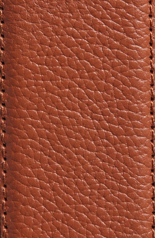 Nordstrom Cora Oval Buckle Leather Belt In Rust Bisque- Gold