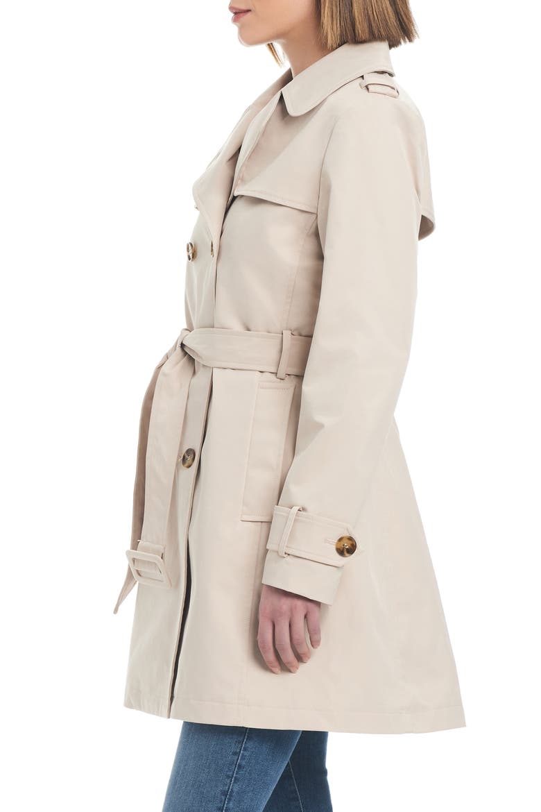 water resistant double breasted trench coat, Alternate, color, FEATHER