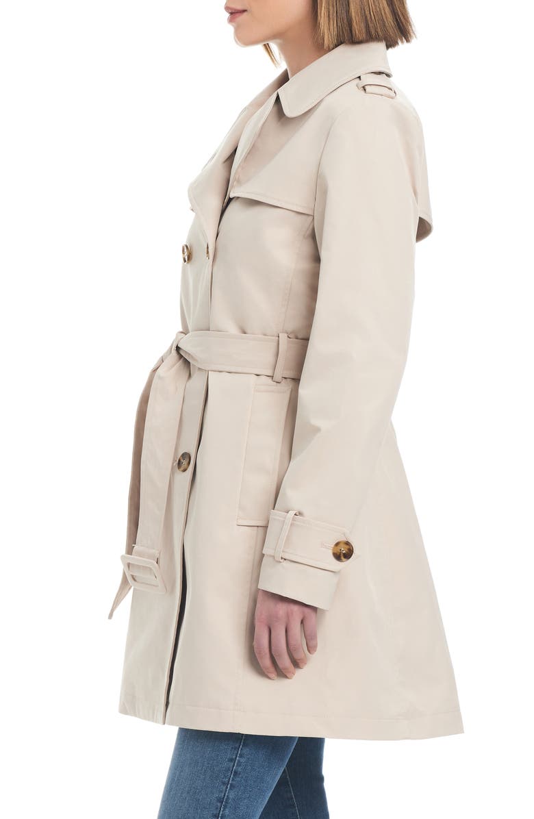Kate Spade New York water resistant double breasted trench coat, Alternate, color, 