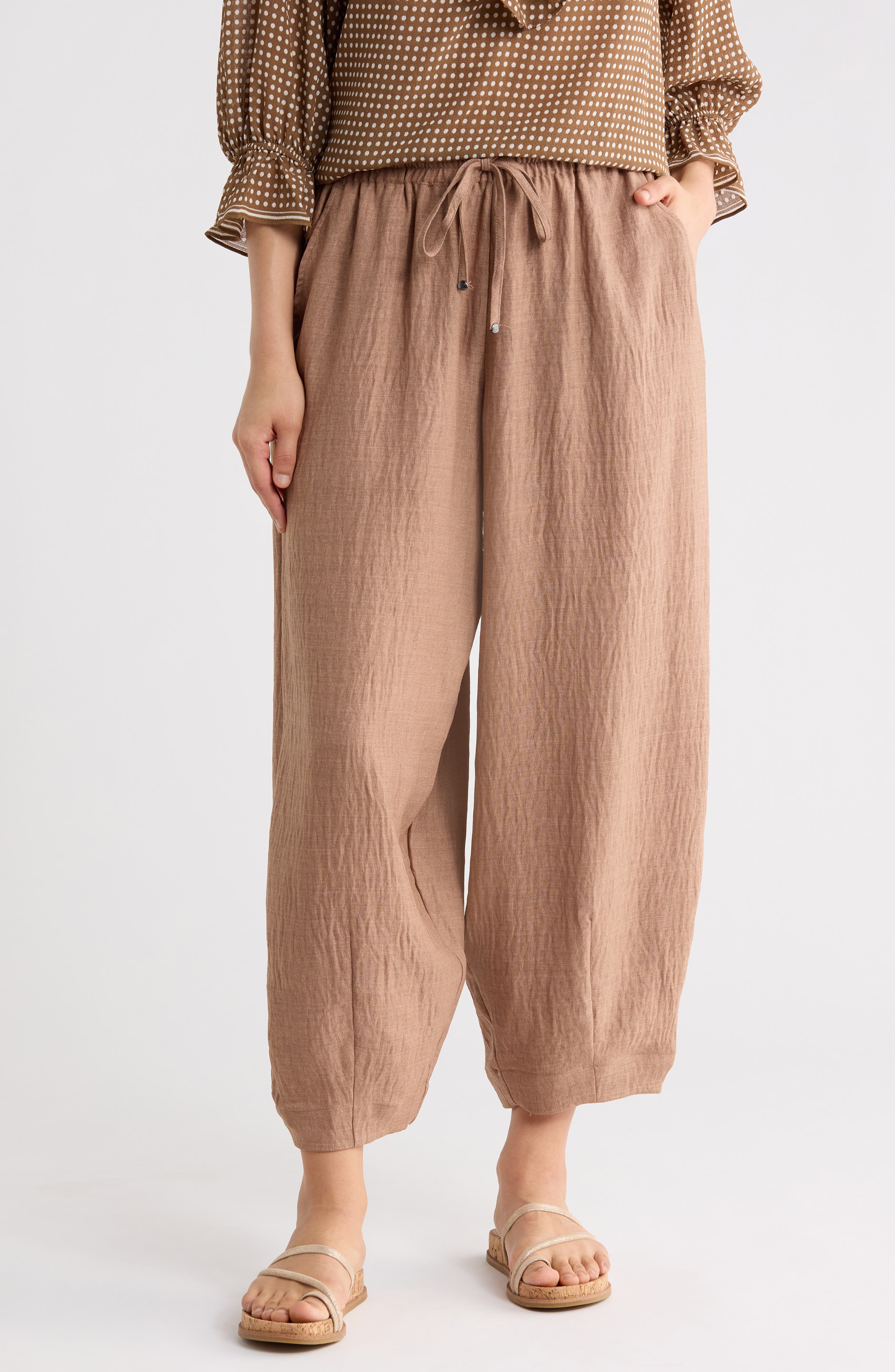 MAX STUDIO Drawstring Lantern Pants