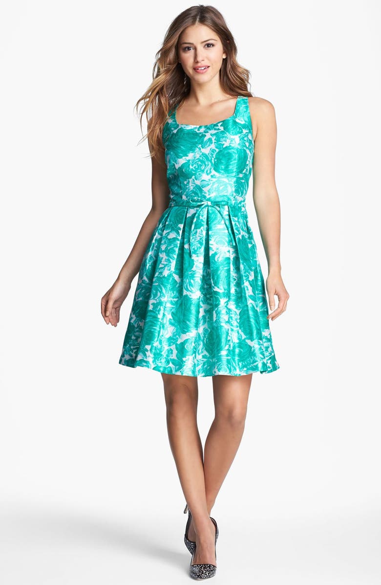 Taylor Dresses Print Fit & Flare Dress, Main, color,