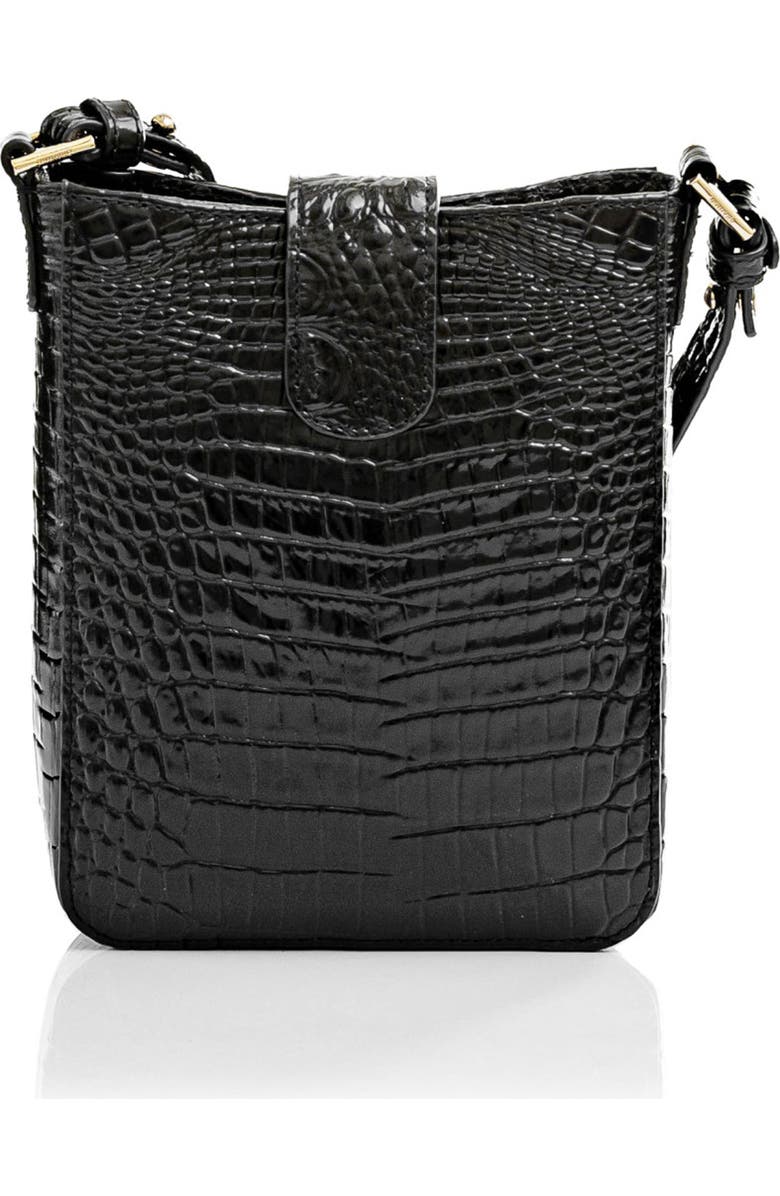 Brahmin Marley Croc Embossed Leather Crossbody Bag, Alternate, color,