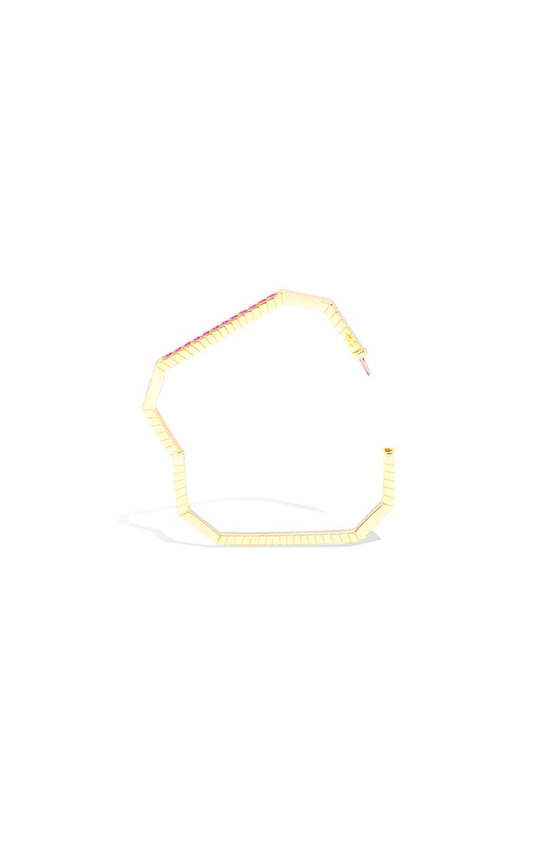 Campbell + Charlotte Spark Octagon Bangle Bracelet, Alternate, color, Pink Sapphire-Gold