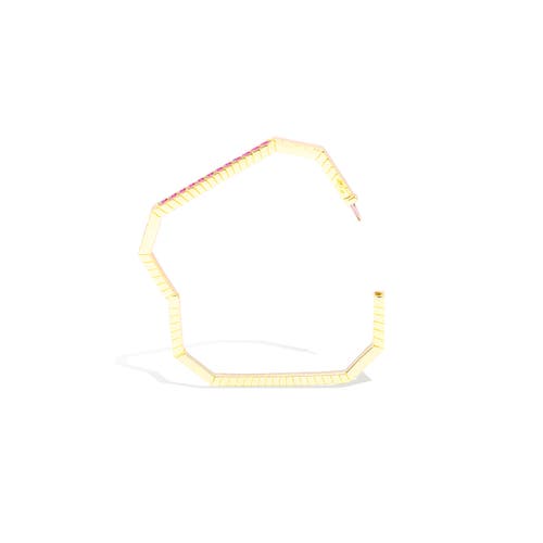Campbell + Charlotte Spark Octagon Bangle Bracelet In Gold