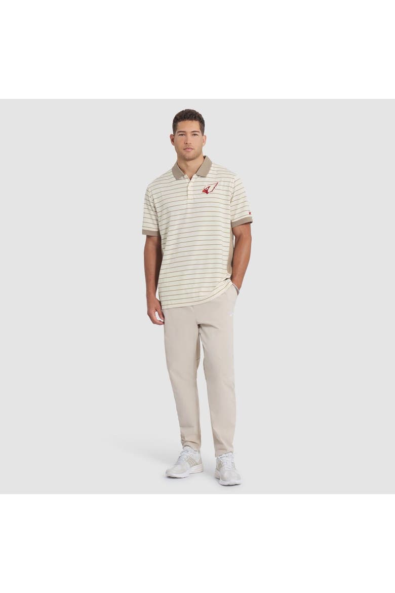 Men's Nike  Natural Arizona Cardinals 2025 Rivalries Collection Sideline Victory Striped Dri-FIT Polo, Alternate, color, Natural