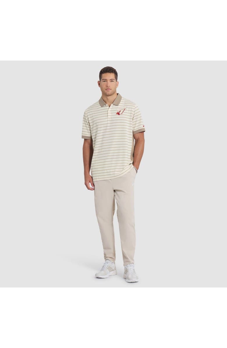 Nike Men's Nike Natural Arizona Cardinals 2025 Rivalries Collection Sideline Victory Striped Dri-FIT Polo, Alternate, color, Natural