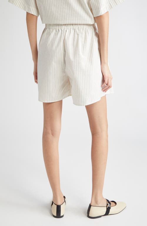 Stine Goya Crisp Stripe Organic Cotton Drawstring Shorts
