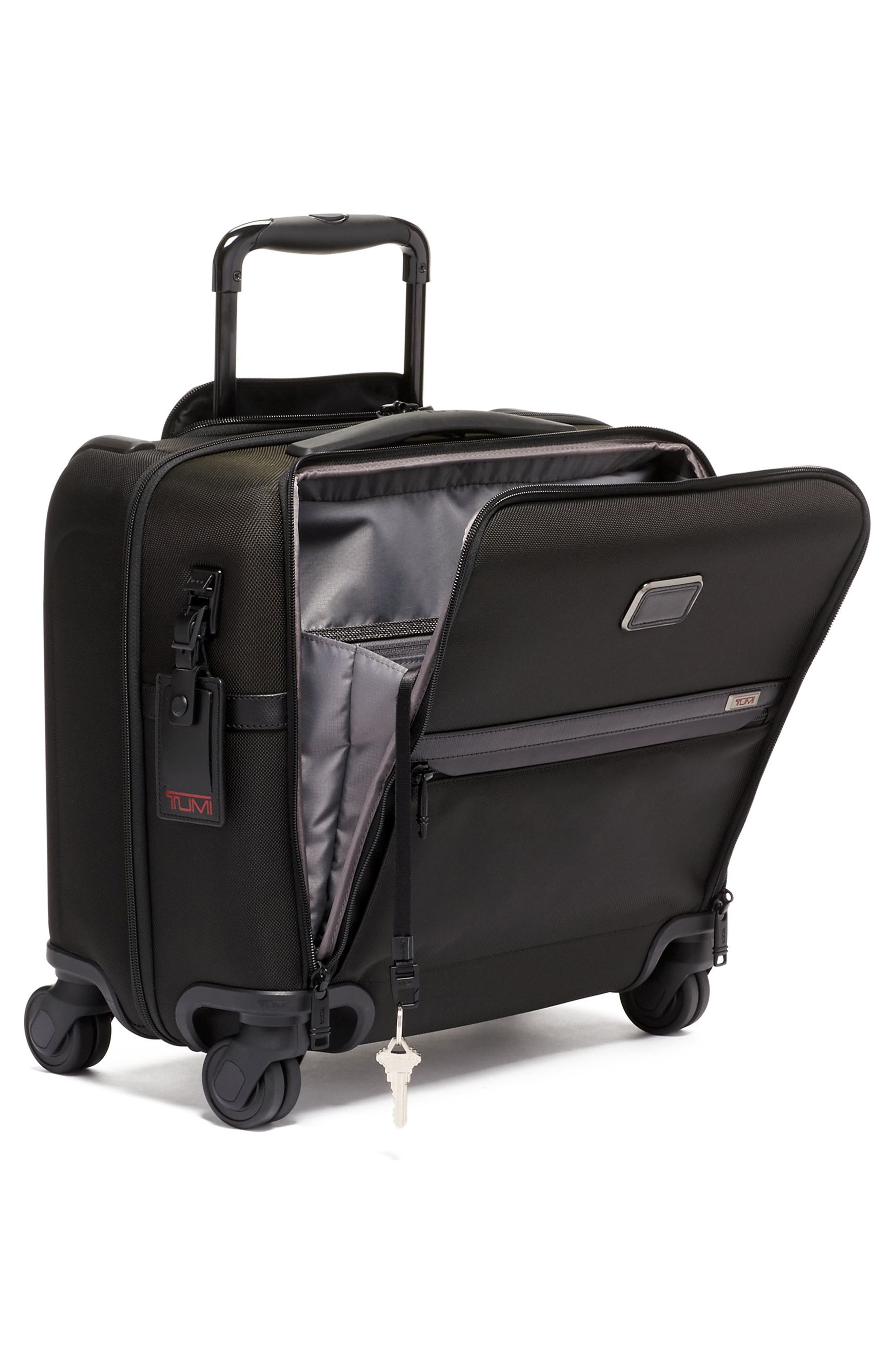 TUMI Alpha 3 Collection Compact 4-Wheel Laptop Briefcase, Alternate, color, Black