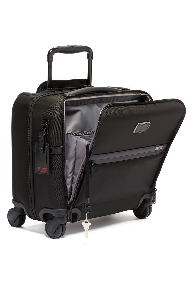 Alpha Compact Carry-On, Alternate, color, BLACK