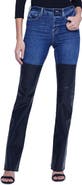 L'AGENCE Ruth Mixed Media Coated Straight Leg Jeans