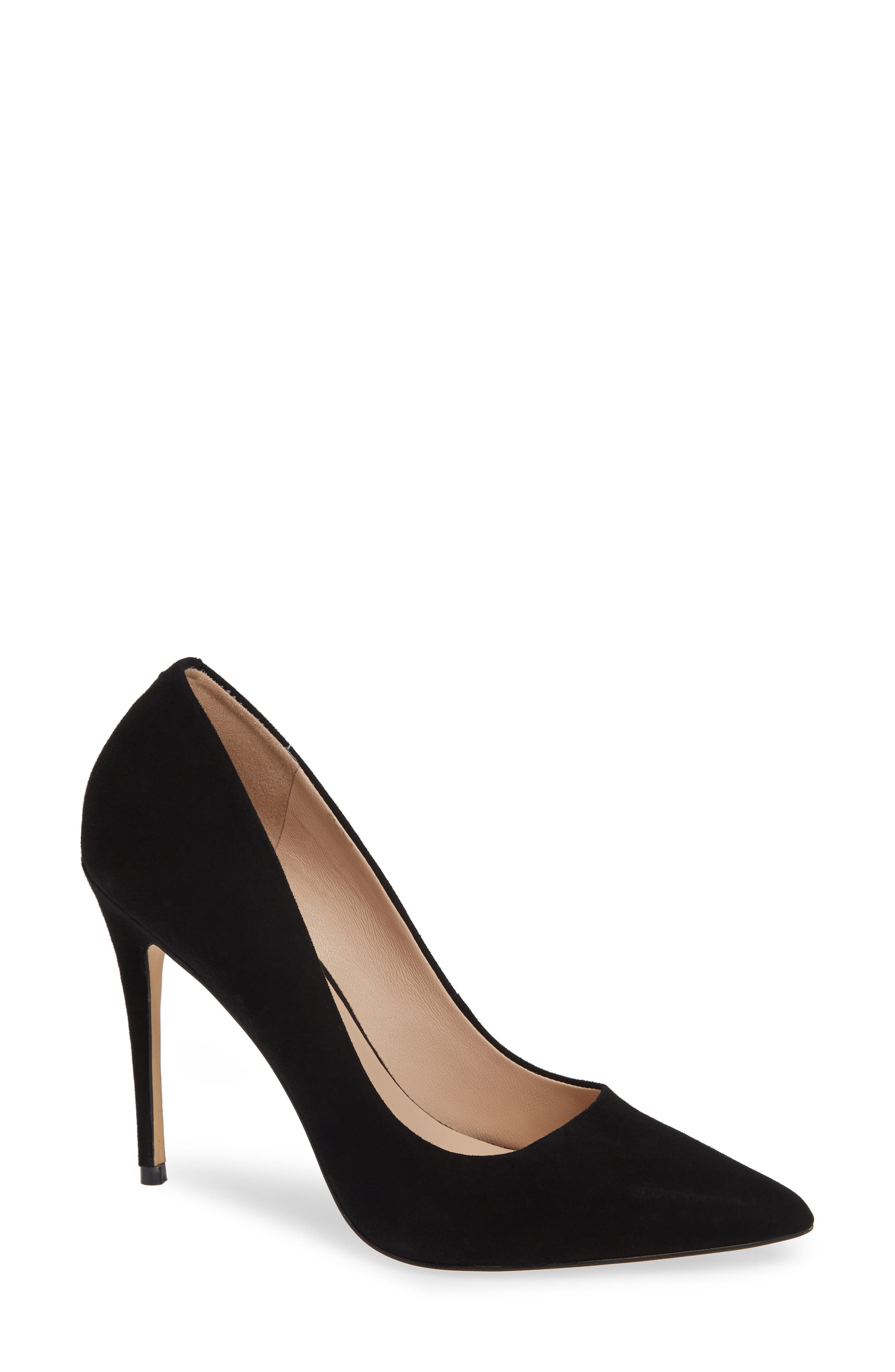 Emma Pump (Nordstrom Exclusive), Main, color, BLACK SUEDE