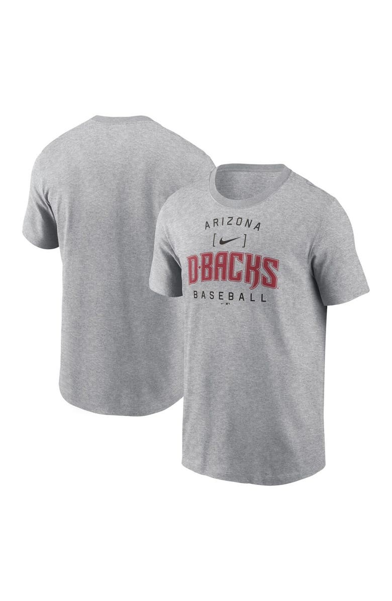 Nike Men's Nike Heather Gray Arizona Diamondbacks Home Team Athletic Arch T-Shirt, Alternate, color, 