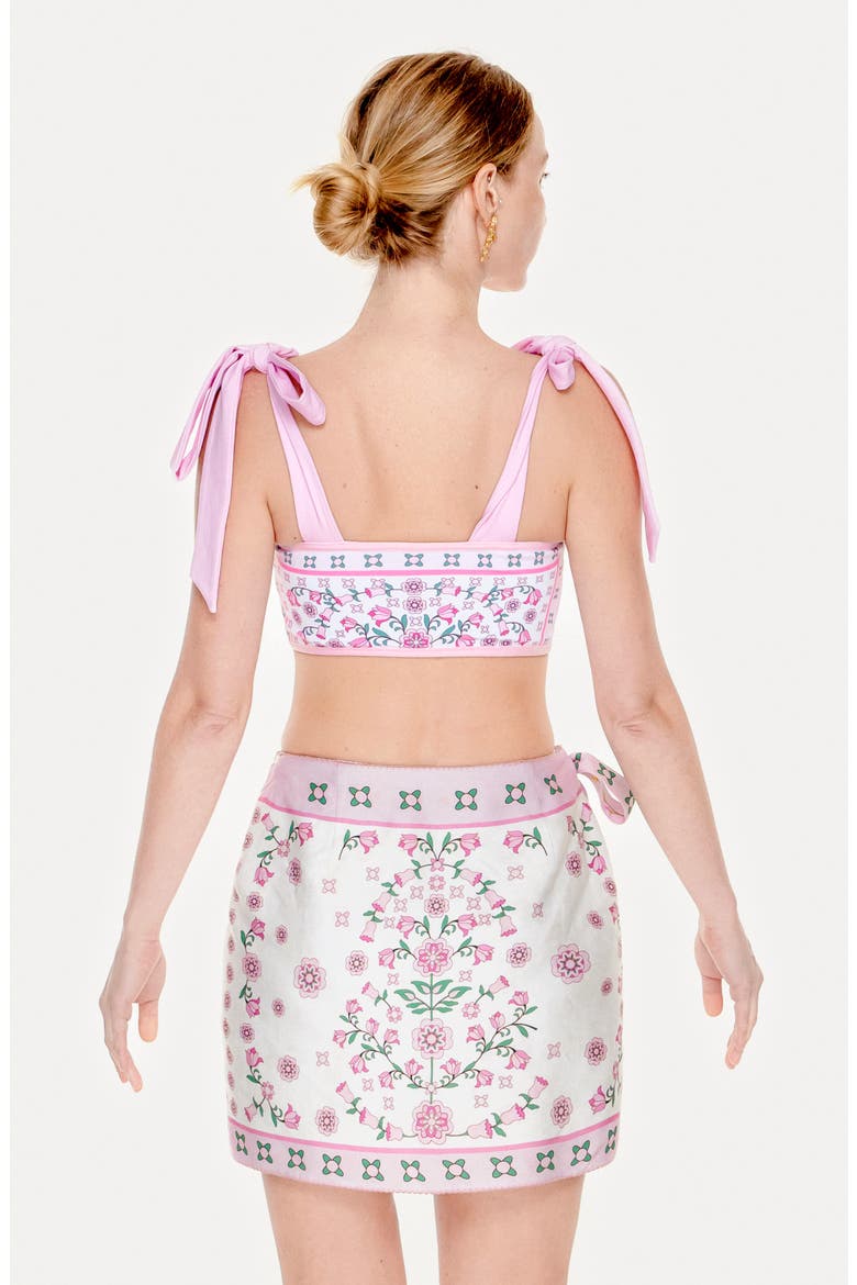 Swim Cover Up Skirt-Pink Blossom, Alternate, color, Pink