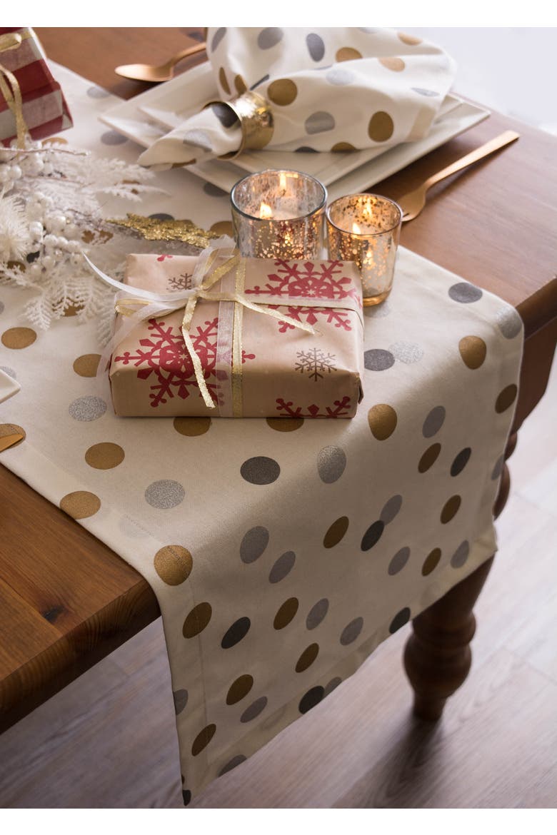 Metallic Print Cotton Napkin Set/6, Alternate, color, Confetti