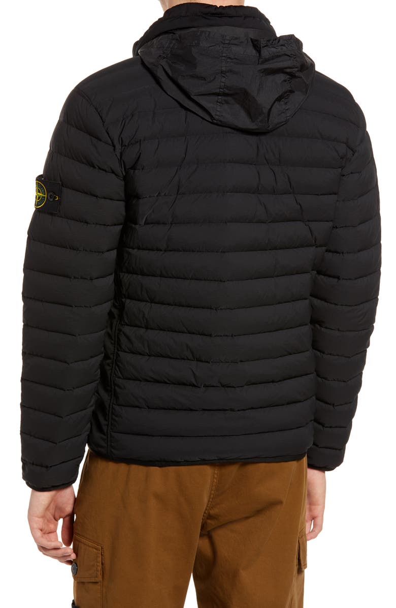 Stone Island Real Down Hooded Puffer Jacket, Alternate, color, 