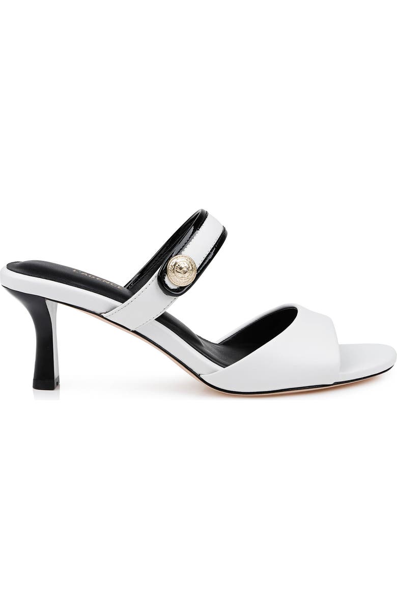L'AGENCE Giulia Slide Sandal, Alternate, color, White Leather