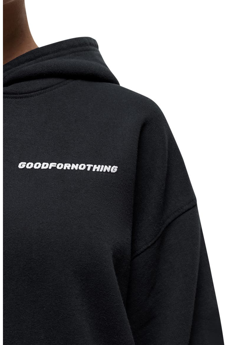 Vintage Black Relaxed Hoodie, Alternate, color, Black