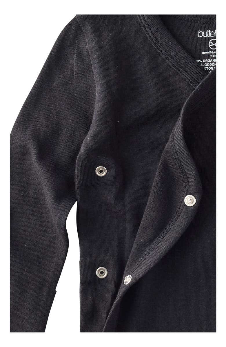 BUTTERBLU Sterling Side Snap Organic Cotton Assorted 3-Pack Bodysuits, Alternate, color, Black Twinkle