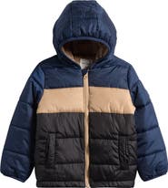 Petit Lem’s Mini Threads Kids' Lightweight Colorblocked Puffer Jacket