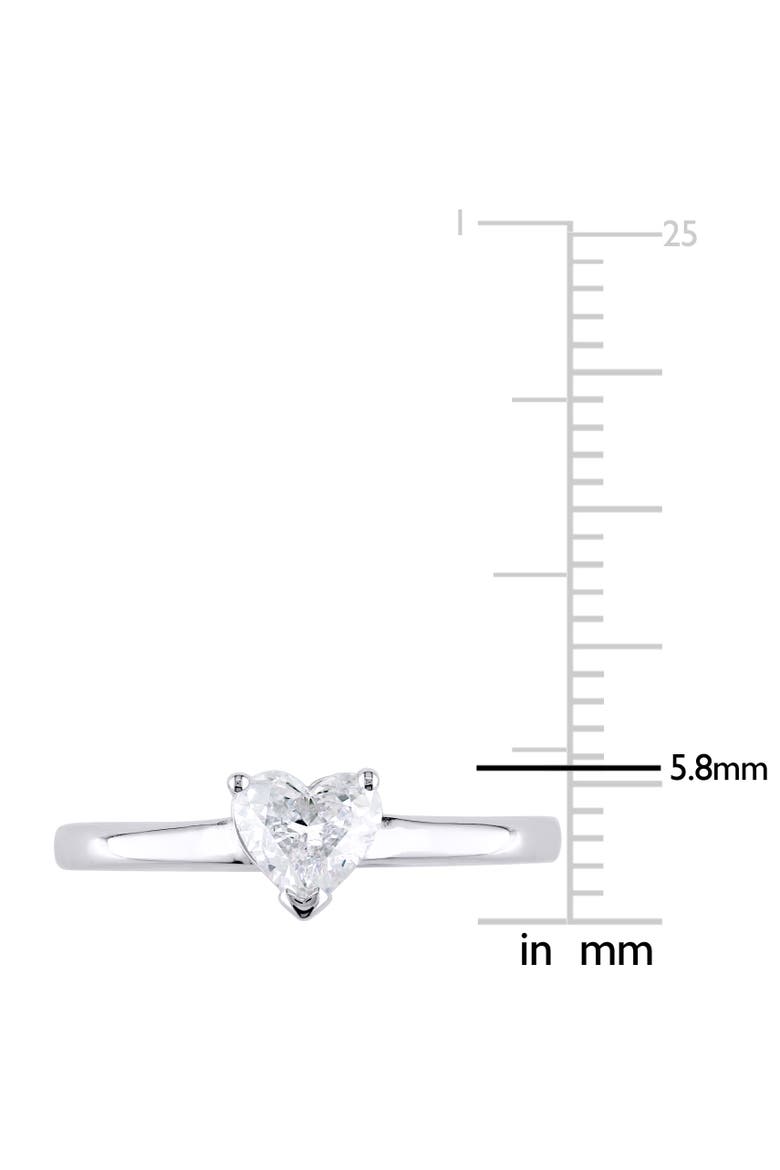 Diamond Solitaire Heart Engagement Ring 14k, Alternate, color, 14K White Gold