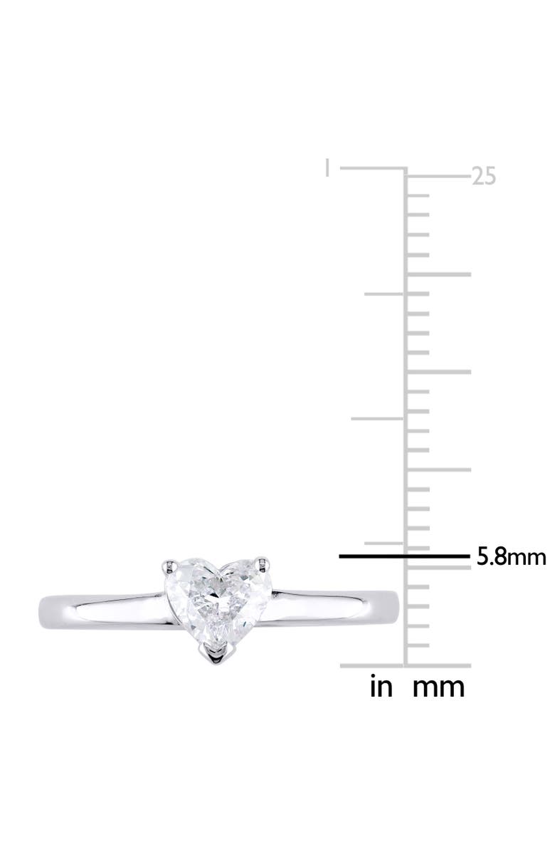 Julianna B. Diamond Solitaire Heart Engagement Ring 14k, Alternate, color, 14K White Gold