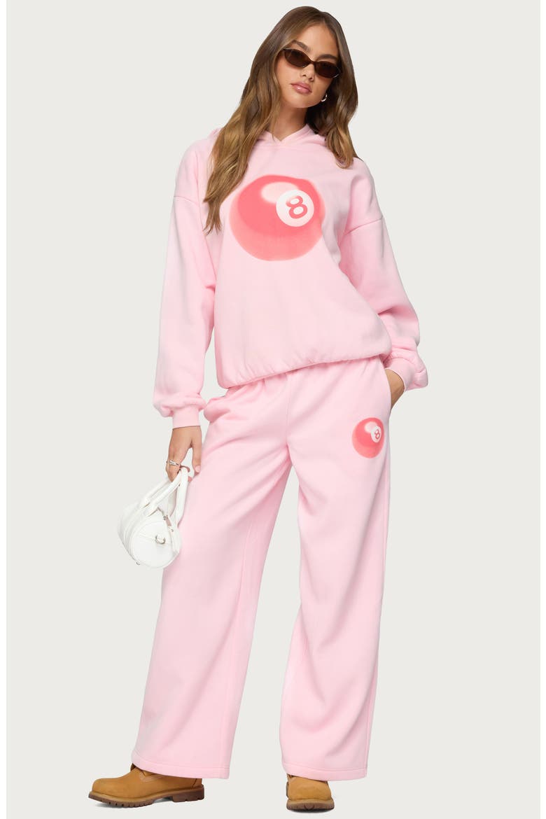 Lucky 8 Oversize Hoodie, Alternate, color, LIGHT-PINK