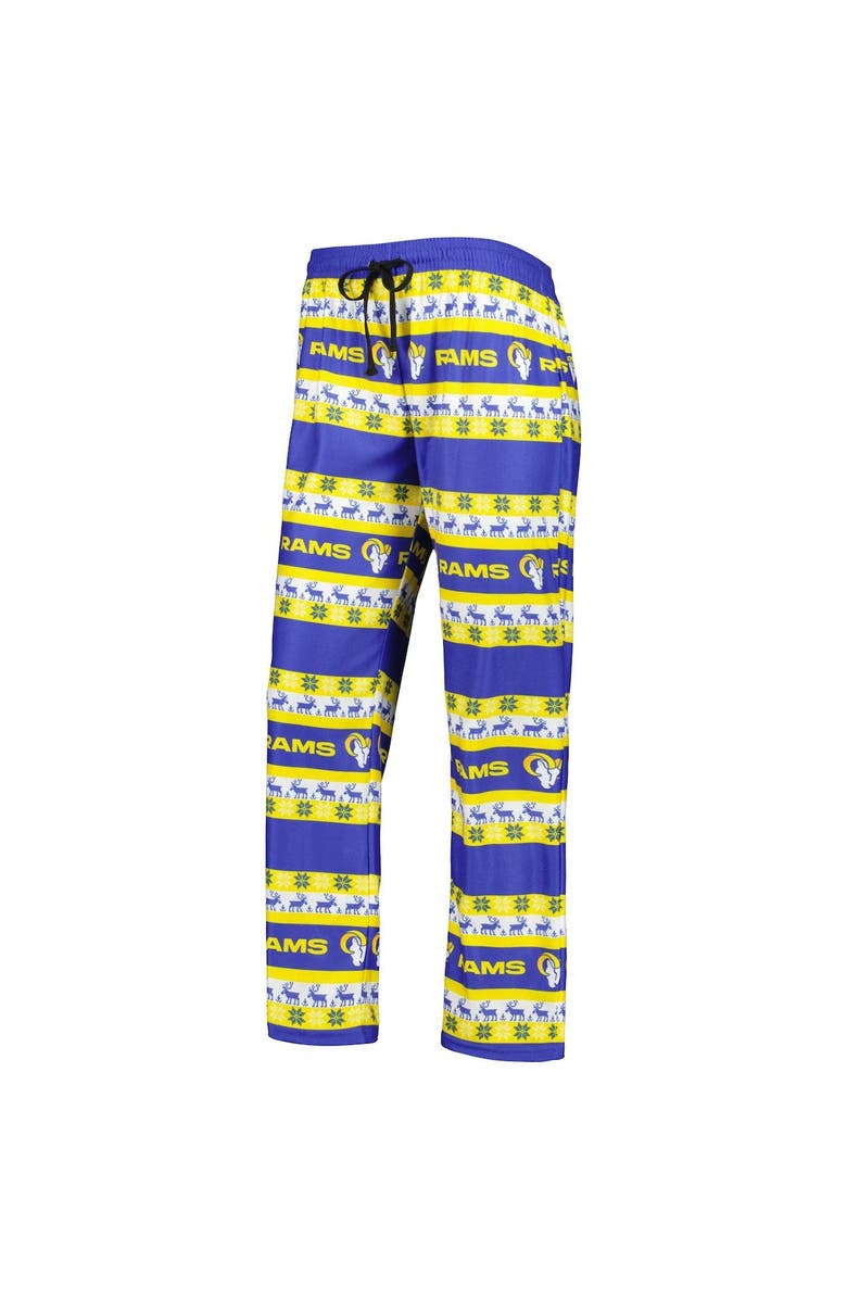FOCO Women's FOCO Royal Los Angeles Rams Holiday Ugly Pajama Set, Alternate, color, Royal