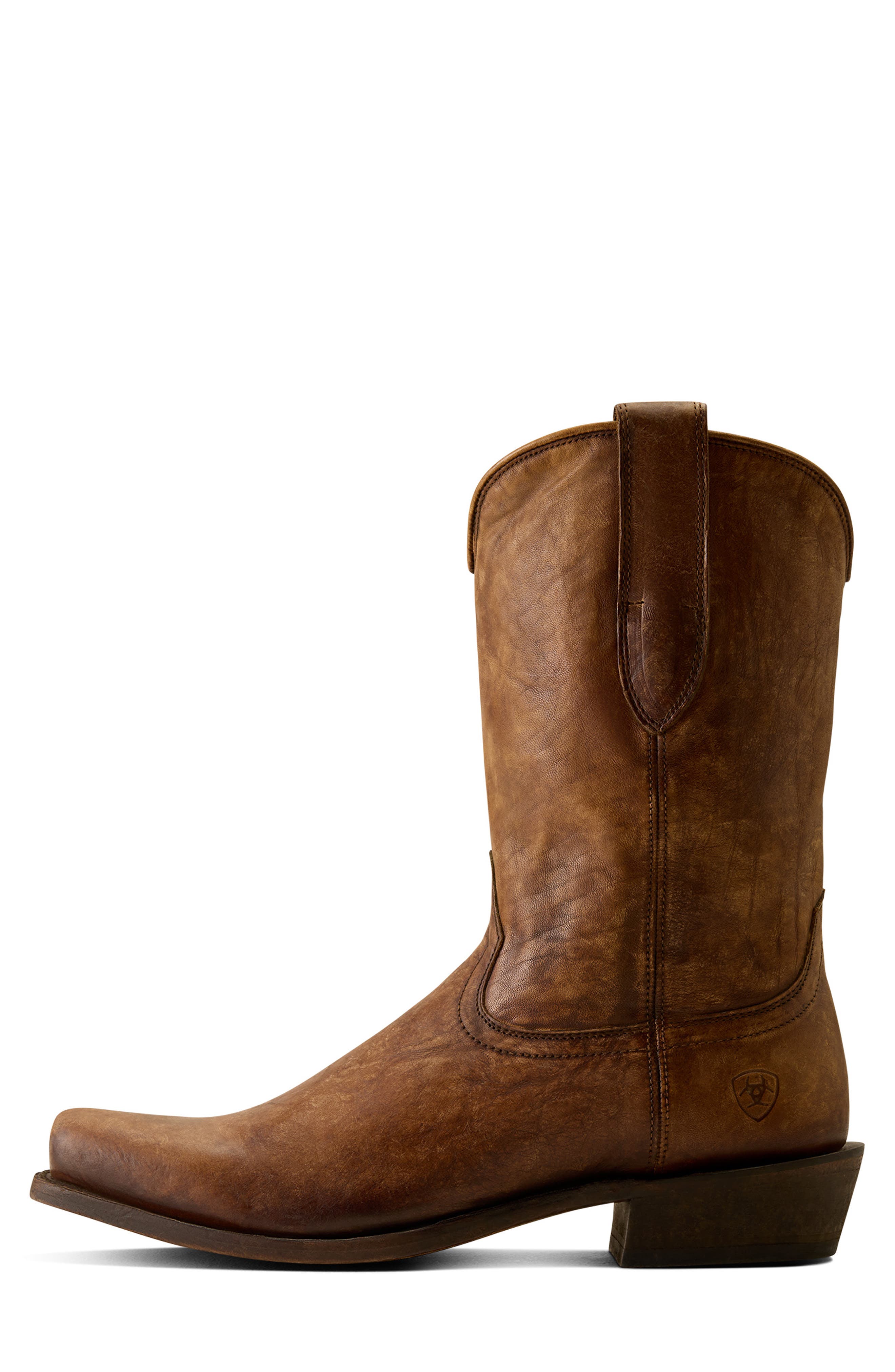 Knoxville Square Toe Western Boot, Alternate, color, GRAVEL BROWN