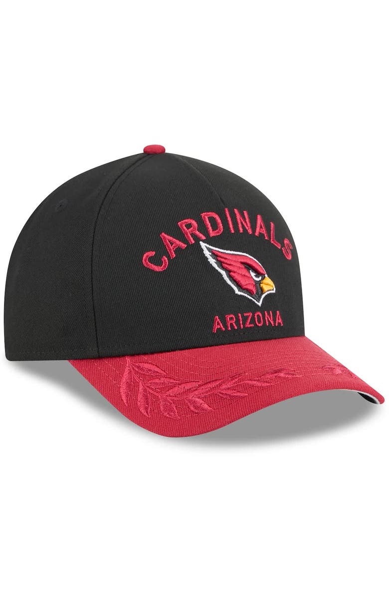 New Era Men's New Era Black/Cardinal Arizona Cardinals 2025 NFL Draft 9FORTY A-Frame M-Crown Adjustable Hat, Alternate, color, Black