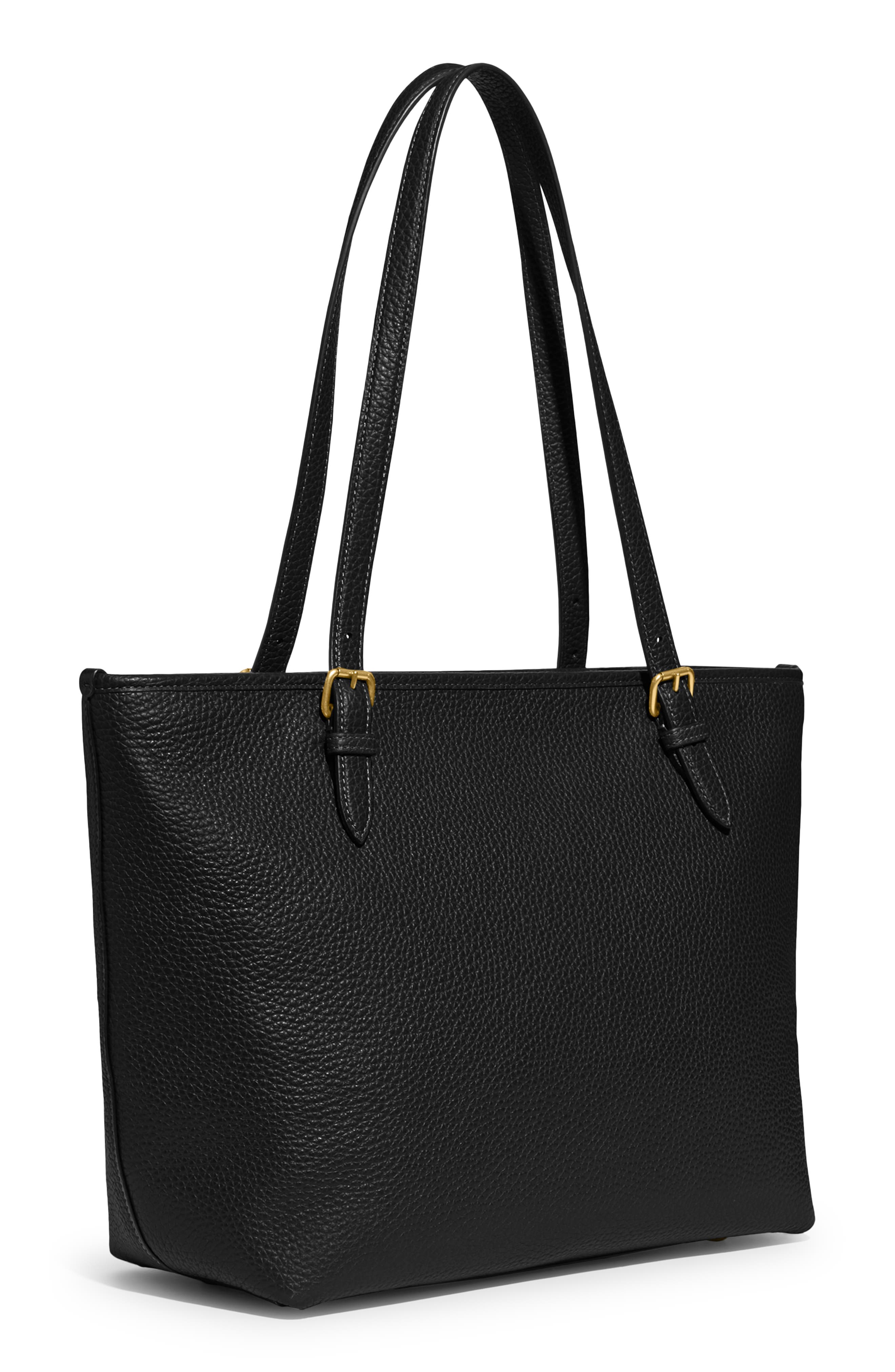 COACH Taylor Polished Pebble Leather Tote, Alternate, color, 