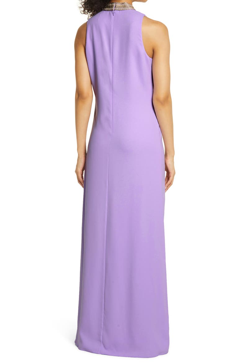 Brocade Detail Maxi Dress, Alternate, color, PURPLE IRIS