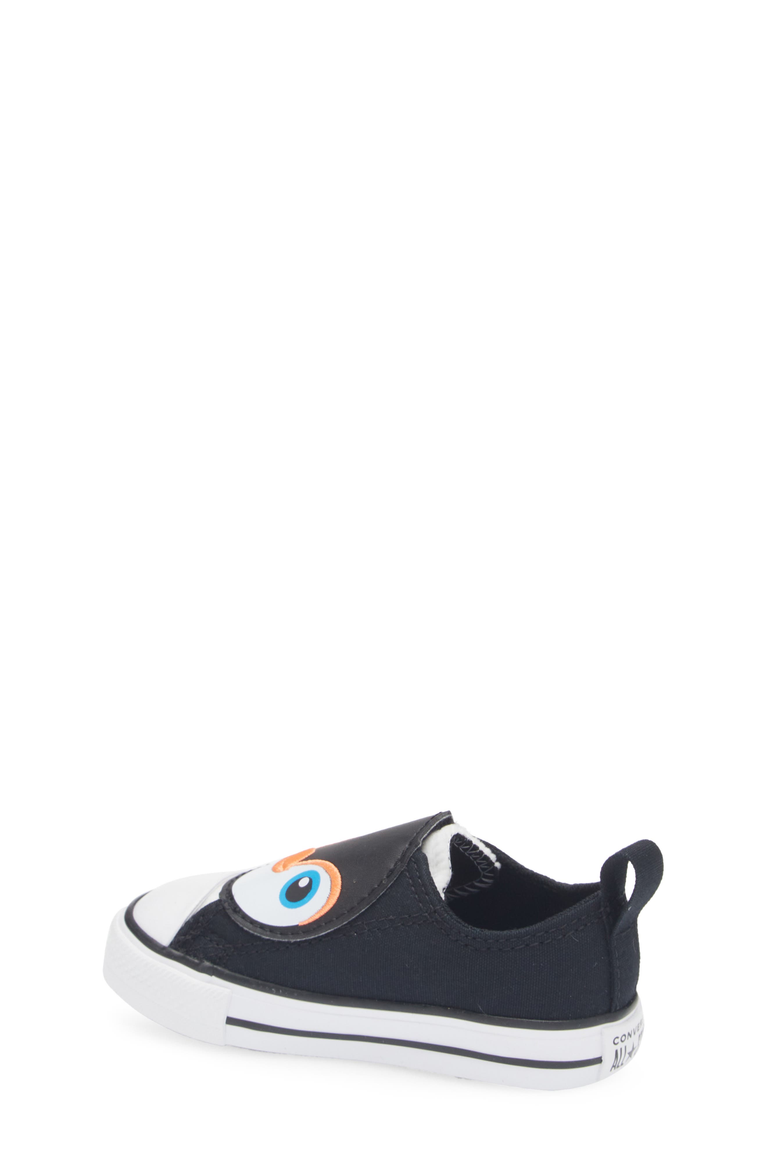 Converse Kids' Chuck Taylor<sup>®</sup> All Star<sup>®</sup> Penguin One Strap Sneaker, Alternate, color, Black/ White/ Black