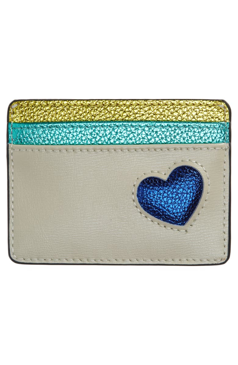 Kurt Geiger London Leather Card Holder, Alternate, color, 