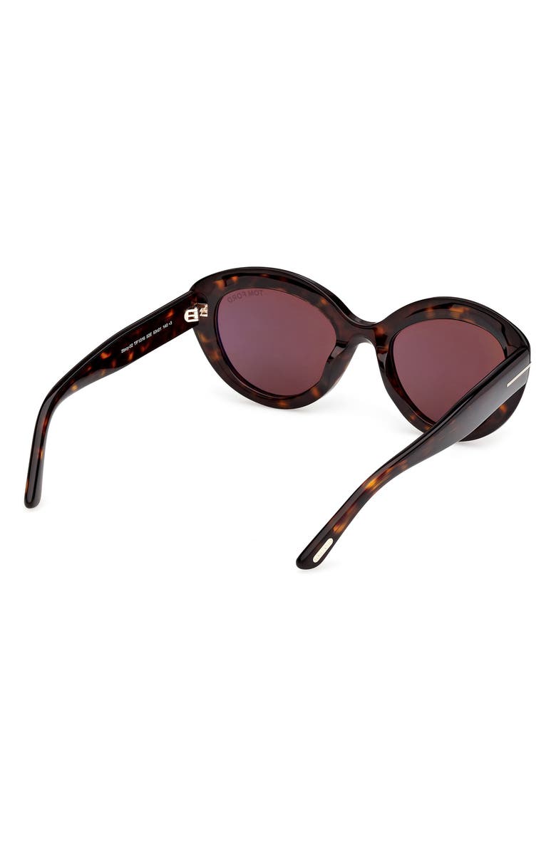 TOM FORD Stacy 53mm Cat Eye Sunglasses, Alternate, color, 