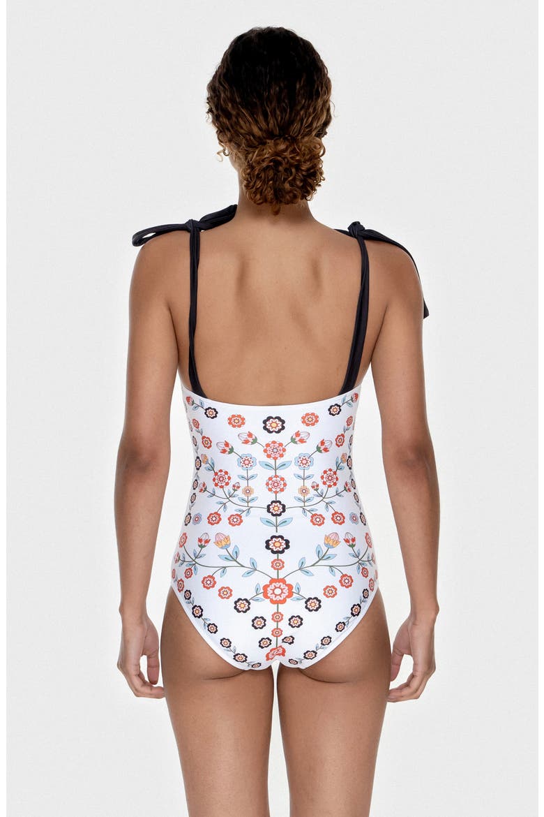 Ballerina One-Piece Swimsuit, Alternate, color, white