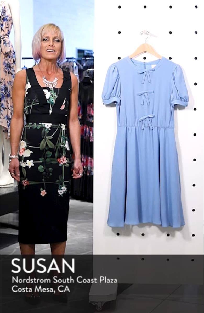 Ellie Crepe Puff Sleeve Dress, sales video thumbnail