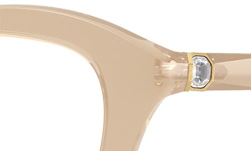 Swarovski 48mm Small Cat Eye Optical Glasses In Neutral