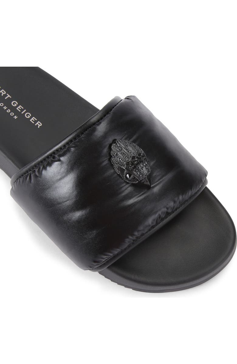 Kurt Geiger London Eagle Head Puff Slide Sandal, Alternate, color, Black