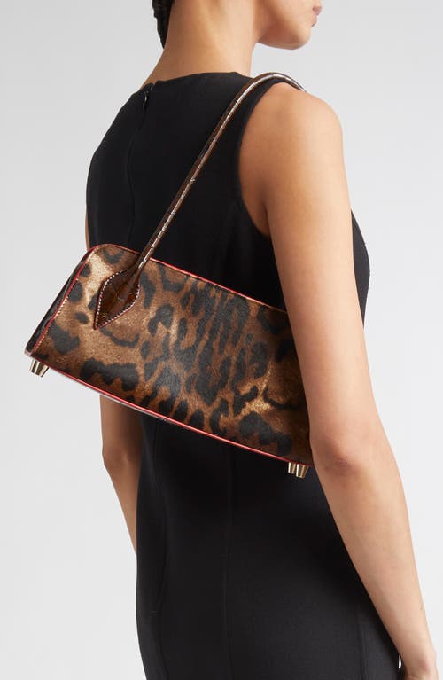 Christian Louboutin Eloïse Genuine Calf Hair Baguette Bag In Brown