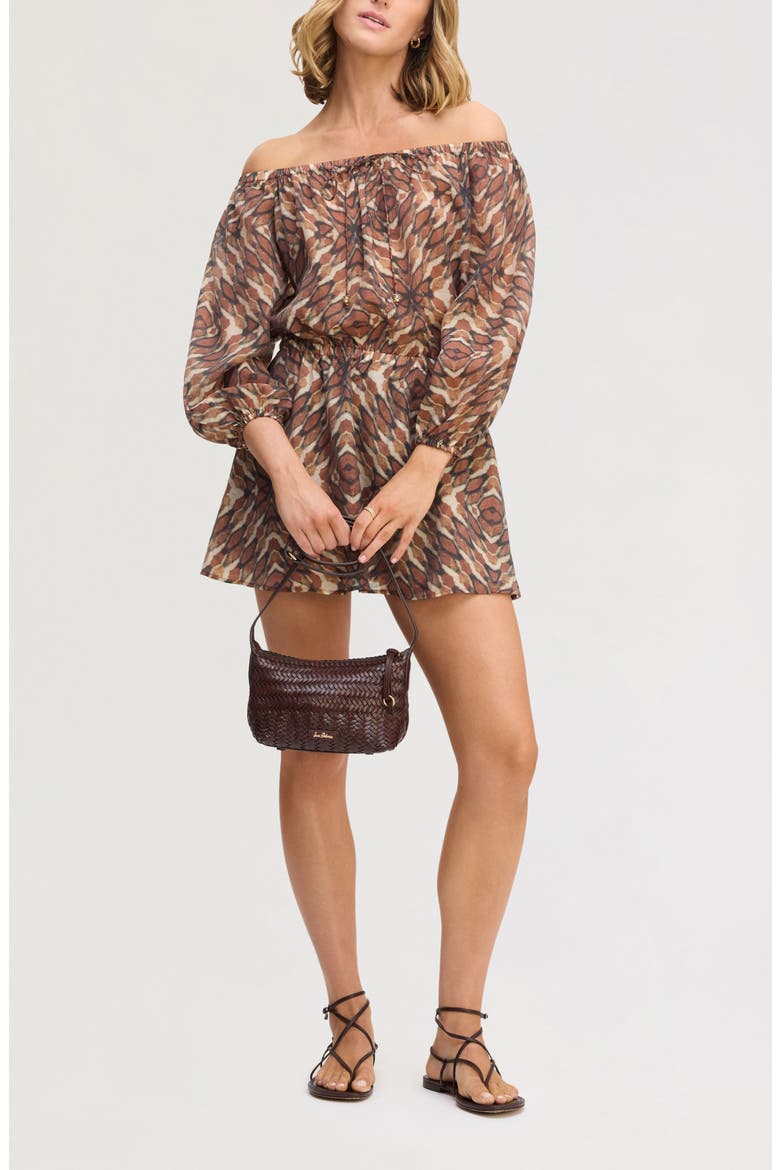 Off the Shoulder Minidress, Main, color, TIE DYE GEO MULTI