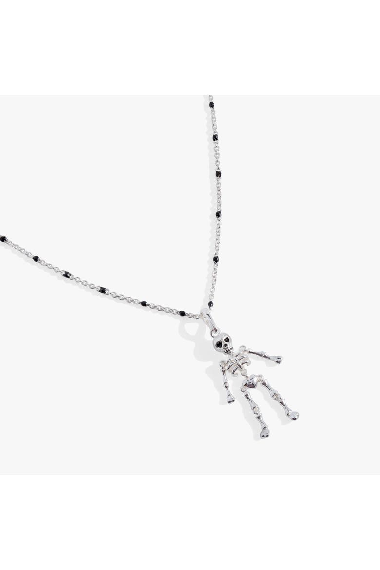 Skeleton Necklace, Alternate, color, Silver