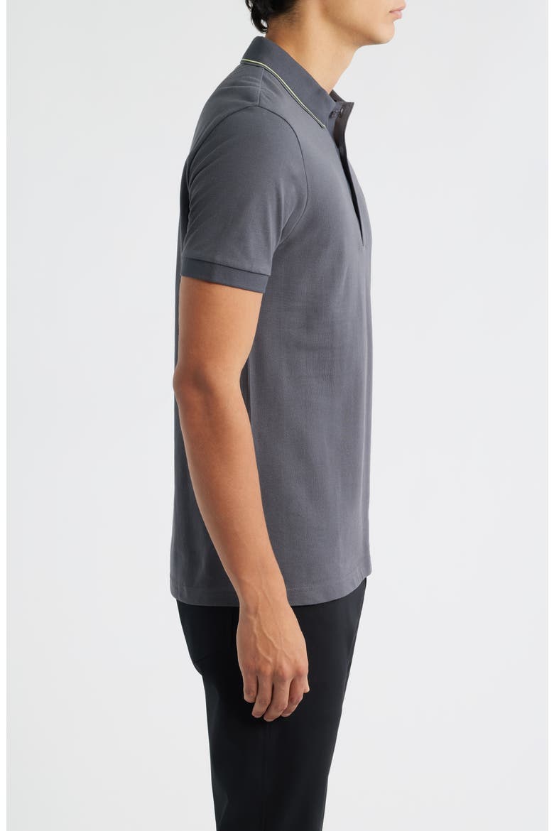 Paule Tipped Polo, Alternate, color, DARK GREY