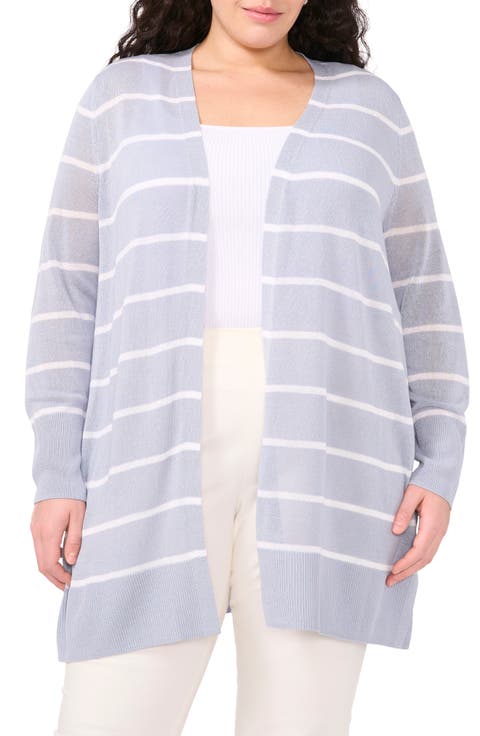 Stripe Longline Cardigan (Plus)