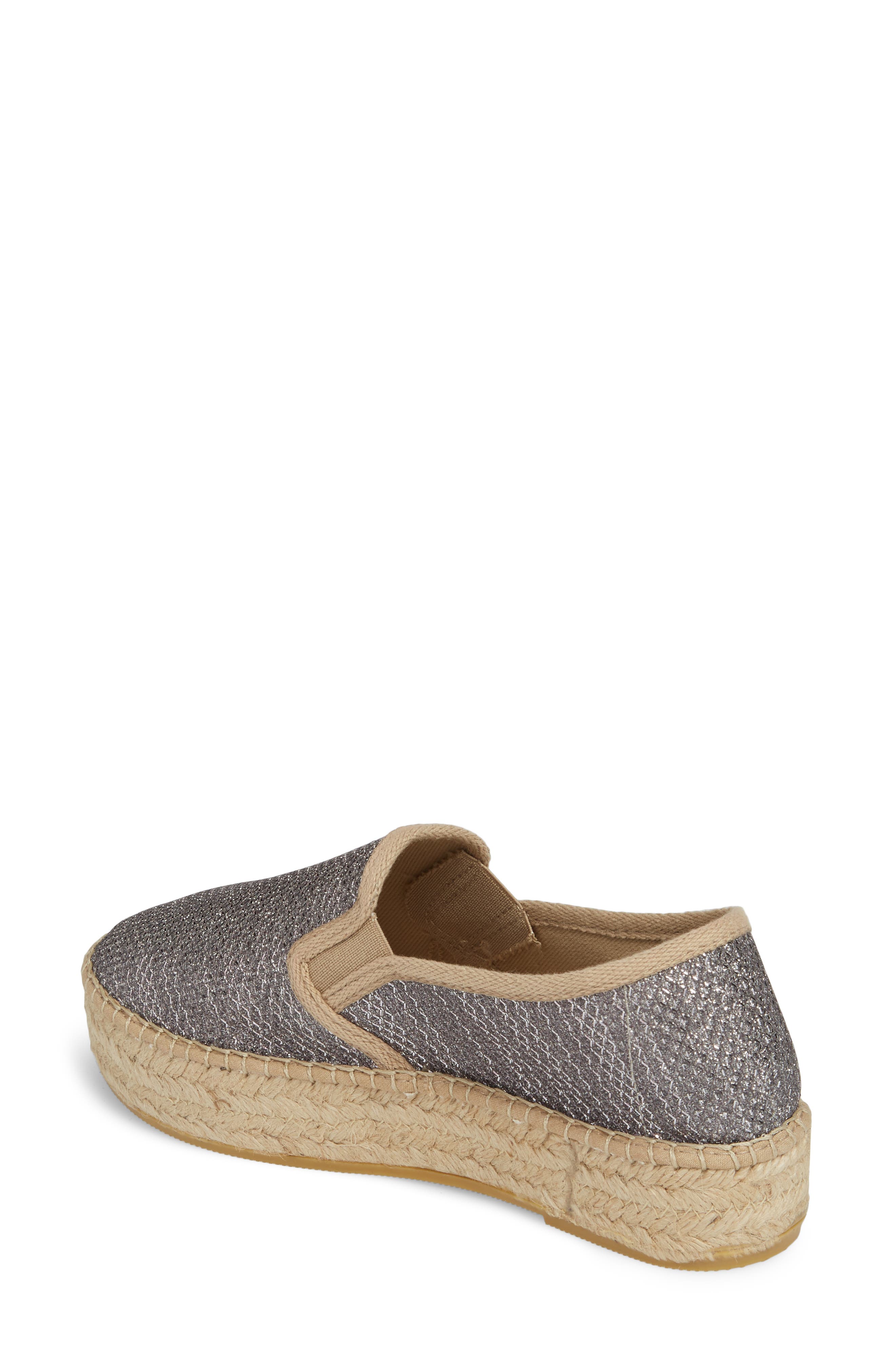Fonda Platform Espadrille Sneaker, Alternate, color, LEAD FABRIC